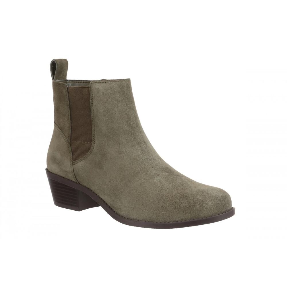 Vionic Women's Roseland Wide Water-Repellent Suede Ankle Boots Size 9 W